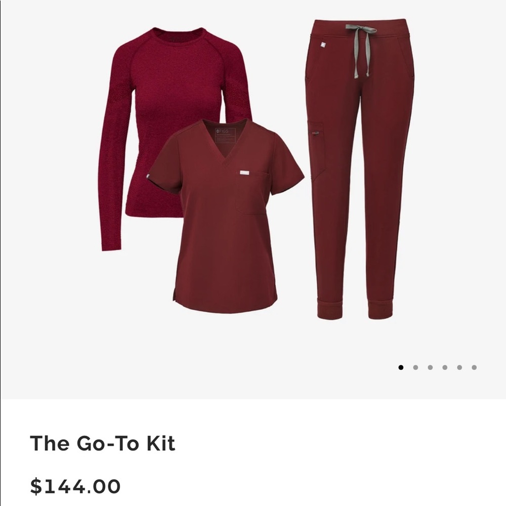 Figs Burgundy Scrubs